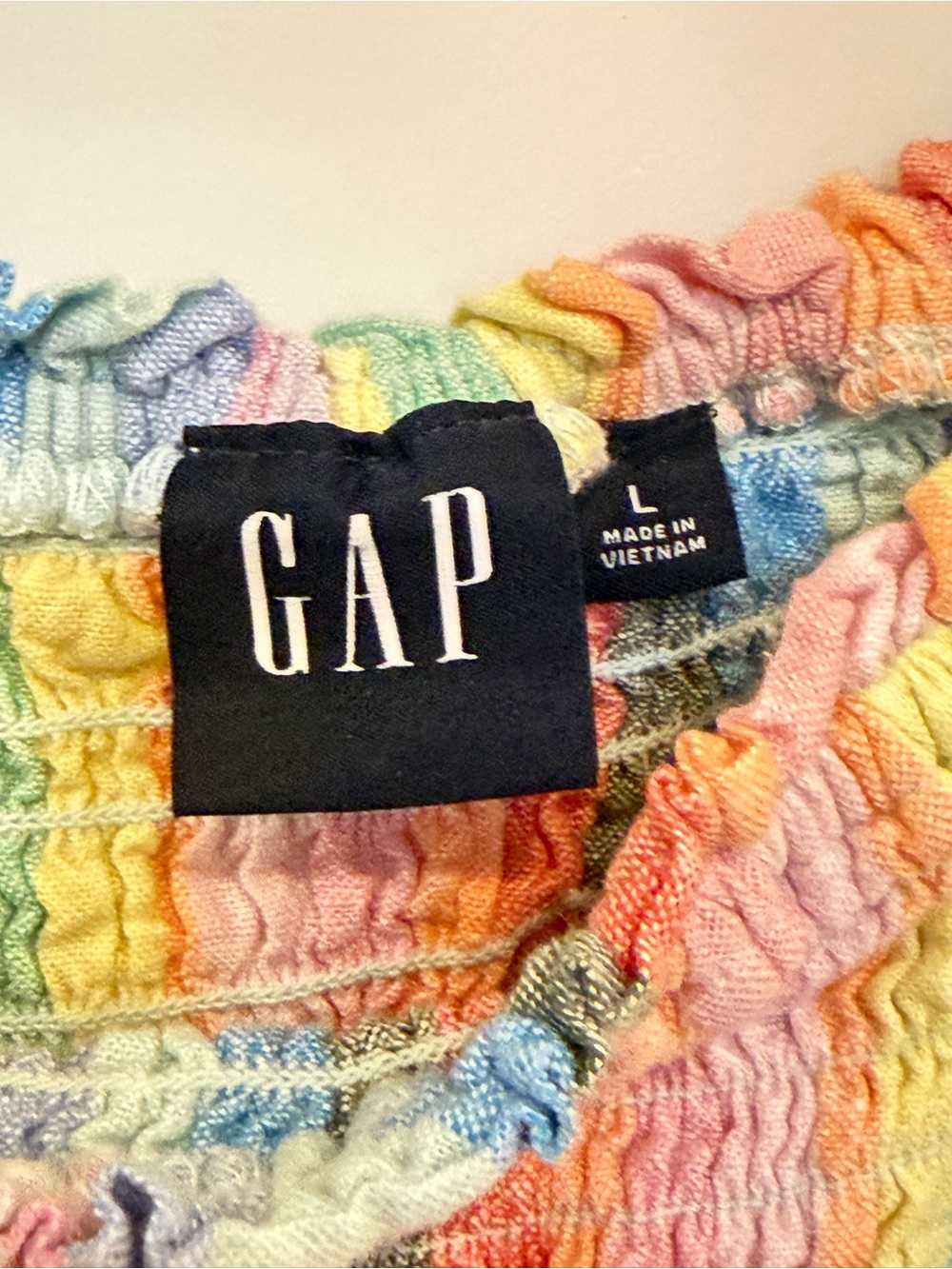 Gap Linen-Blend Tie-Shoulder Peplum Top Large - Picture 5 of 7